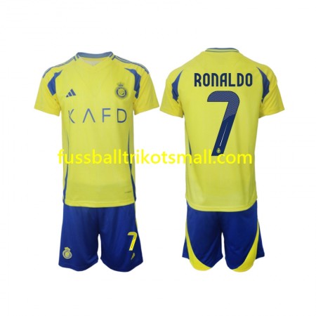 Fußballtrikots Al Nassr Cristiano Ronaldo 7 Kinder 2024-2025 Kurzarm Heimtrikotsatz kaufen